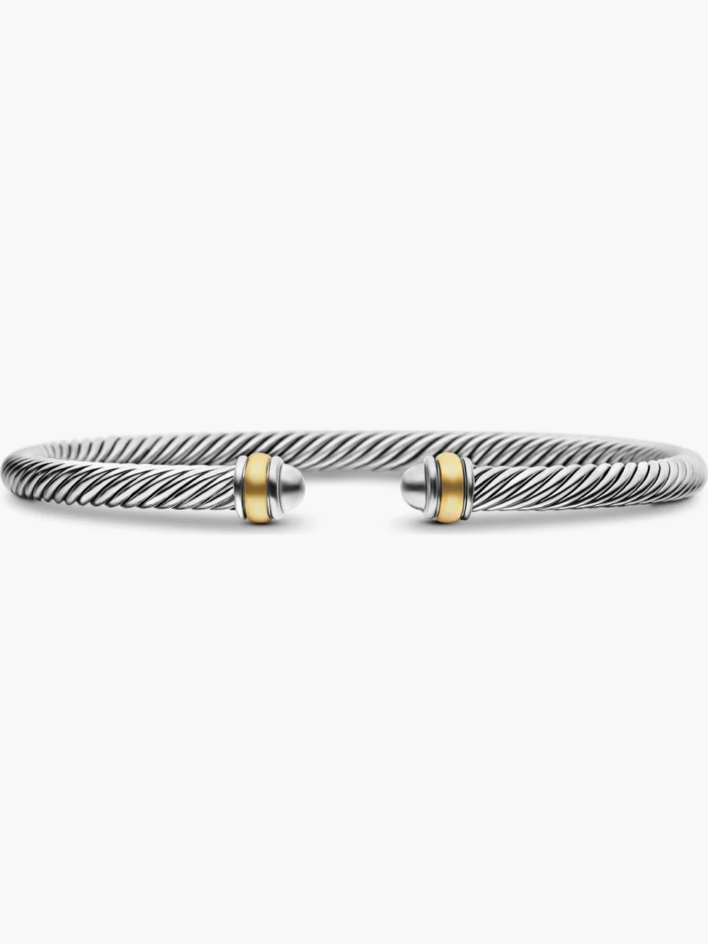 David yurman Two-Tone Silver and Gold Cable Cuff Bracelet